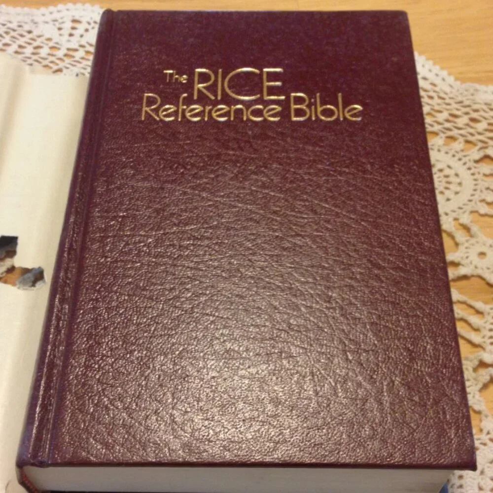 Vintage, Rare Rice Reference Bible, Christian Religion Classic